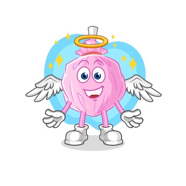 the cute candy angel with wings vector. cartoon character