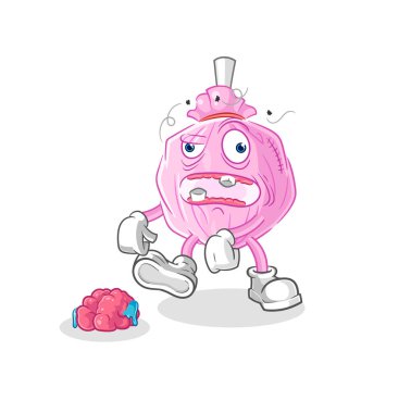 the cute candy zombie character.mascot vector