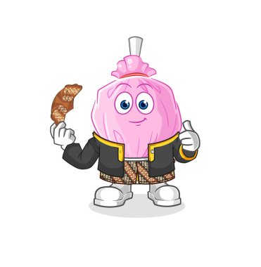 the cute candy Javanese character. cartoon mascot vector