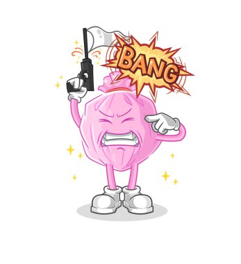 the cute candy warning shot mascot. cartoon vector