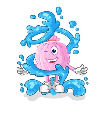 the cute candy fresh with water mascot. cartoon vector