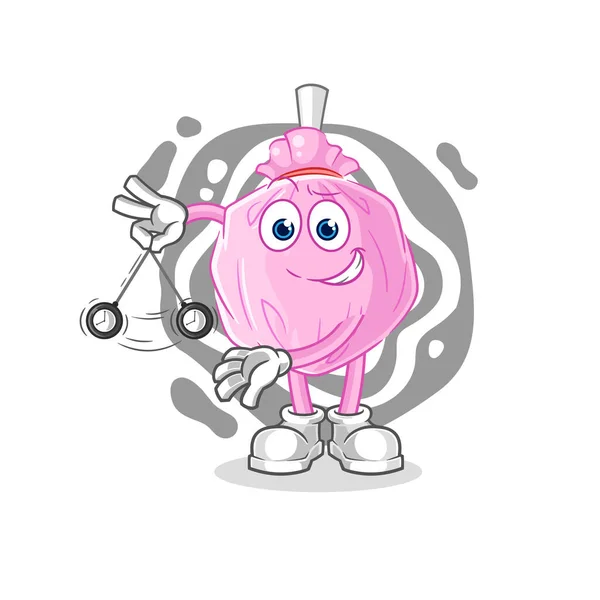Cute Candy Hypnotizing Cartoon Cartoon Mascot Vector — Stock Vector