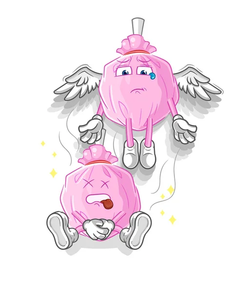 Cute Candy Spirit Leaves Body Mascot Cartoon Vector — Stock Vector