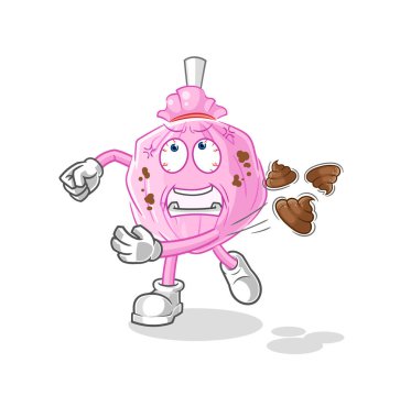 the cute candy throwing shit vector