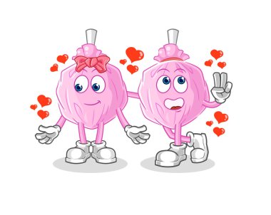 the cute candy dating cartoon. character mascot vector