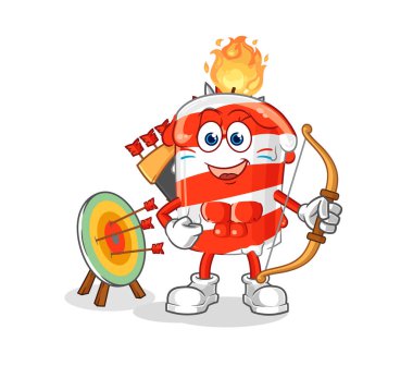 the birthday candle native american tribe. cartoon mascot vector