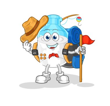 the bottle of milk scout vector. cartoon character