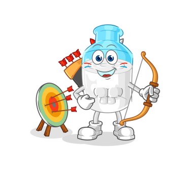 the bottle of milk native american tribe. cartoon mascot vector