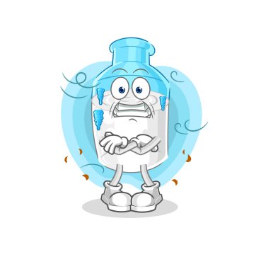 the bottle of milk cold illustration. character vector