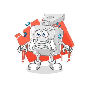 the zipper monster vector. cartoon character