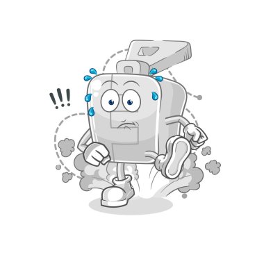 the zipper running illustration. character vector