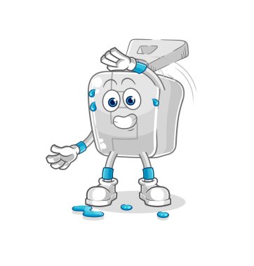 the zipper stretching character. cartoon mascot vector