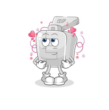 the zipper shy vector. cartoon character