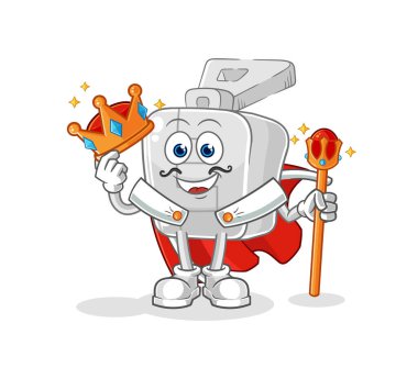 the zipper king vector. cartoon character
