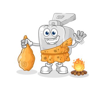 the zipper ancient cartoon. cartoon mascot vector