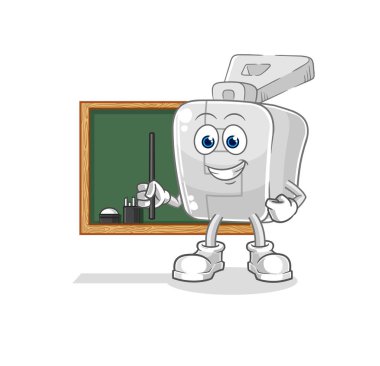 the zipper teacher vector. cartoon character