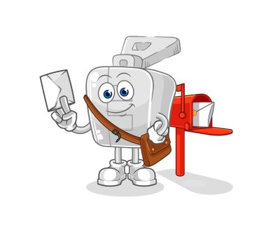 the zipper postman vector. cartoon character