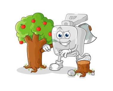 the zipper Carpenter illustration. character vector