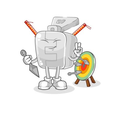 the zipper ninja cartoon. character vector