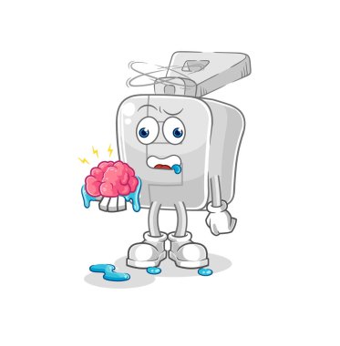 the zipper no brain vector. cartoon character