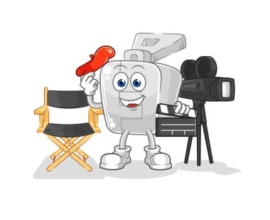 the zipper director mascot. cartoon vector
