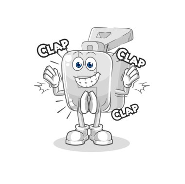 the zipper applause illustration. character vector