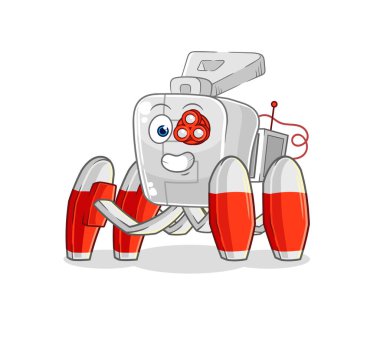 the zipper future robot vector. cartoon character