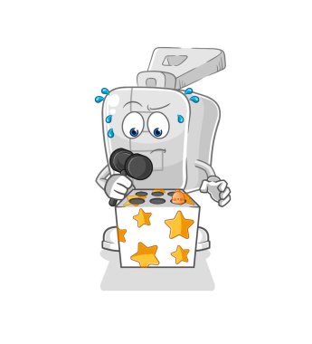 the zipper play whack a mole mascot. cartoon vector