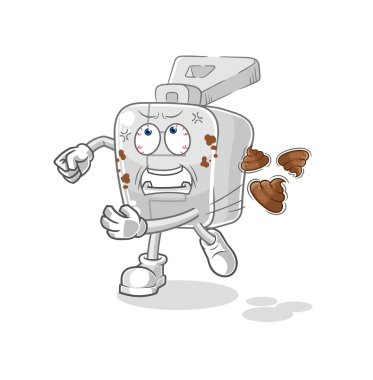 the zipper throwing shit vector