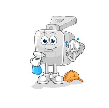 the zipper cleaner vector. cartoon character