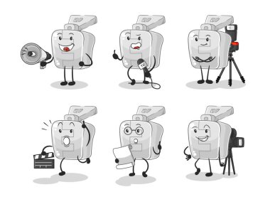 the zipper entertainment group character. cartoon mascot vector