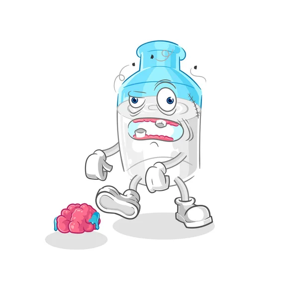 Бутылка Молока Зомби Character Mascot — стоковый вектор