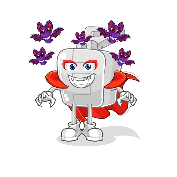 the zipper Dracula illustration. character vector