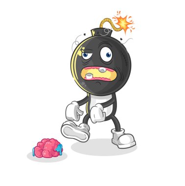 the bomb head zombie character.mascot vecto