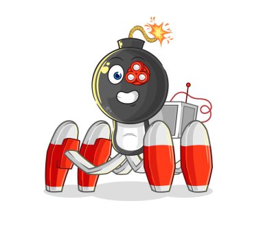 the bomb head future robot vector. cartoon characte