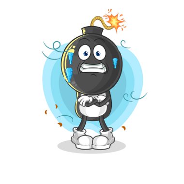 the bomb head cold illustration. character vecto