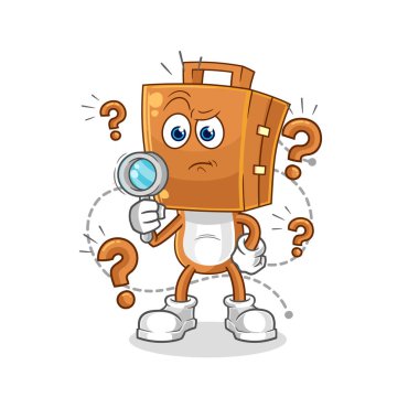 Bavul başı illüstrasyonu. karakter vektosu