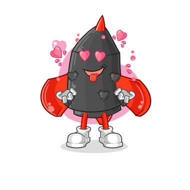 Dart Şelalesi aşk vektörü. karikatür