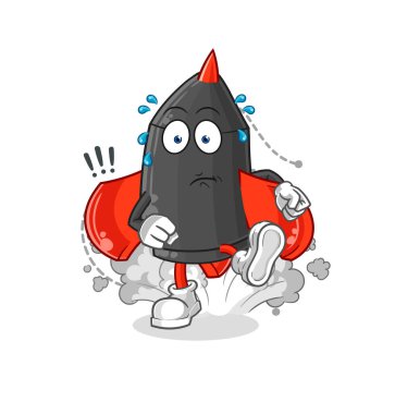 Dart koşan illüstrasyon. karakter vektosu