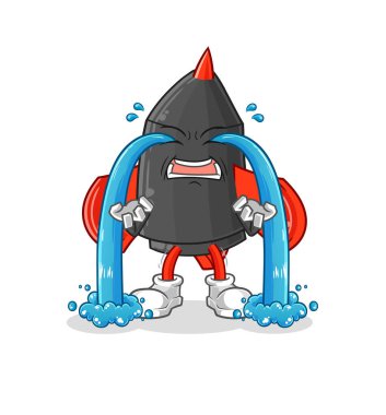 Dart ağlayan illüstrasyon. karakter vektosu