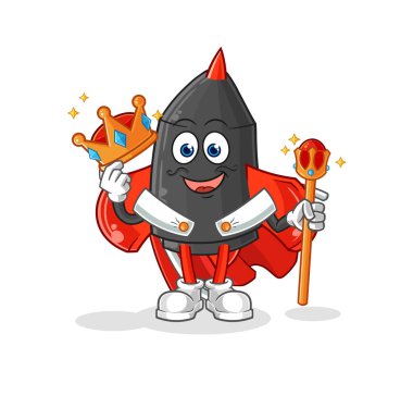 Dart kralı vektörü. karikatür