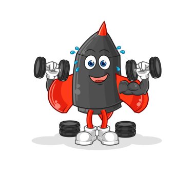 Dart ağırlık idmanı illüstrasyonu. karakter vektosu