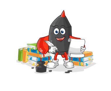 Dart yazarı vektörü. karikatür