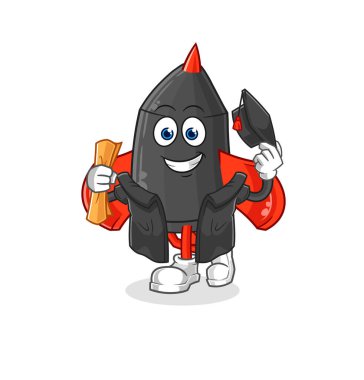 Dart mezuniyet vektörü. karikatür