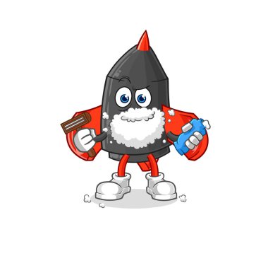 Dart, sakal traşı vektörü. karikatür