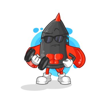 Dambıl taşıyıcısı. karikatür