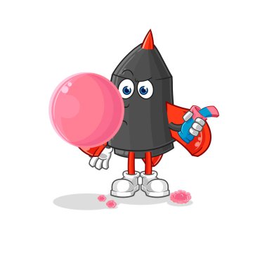 Dart sakız taşıyıcısı. karikatür