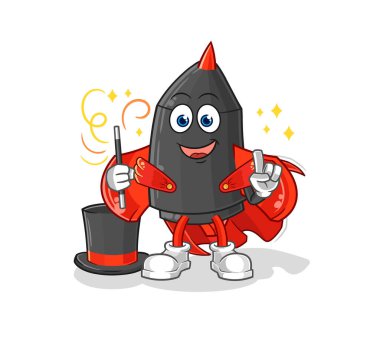 Dart sihirbazı illüstrasyonu. karakter vektosu