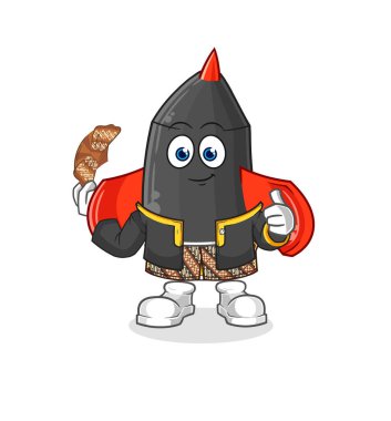 Dart Cava karakteri. karikatür maskotu vektosu