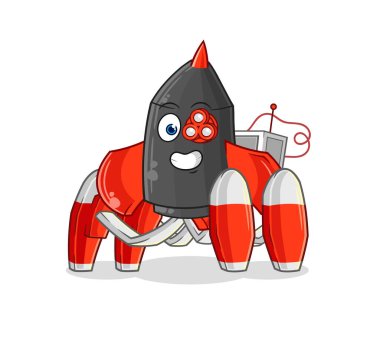 Dart 'ın gelecekteki robot vektörü. karikatür